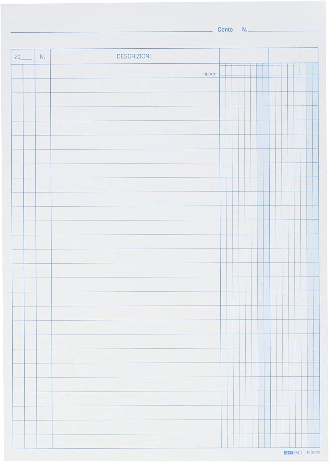 EDIPRO - E3329BL - 100 Cards with 2 Columns Blue f.to 21x15 - Image 4