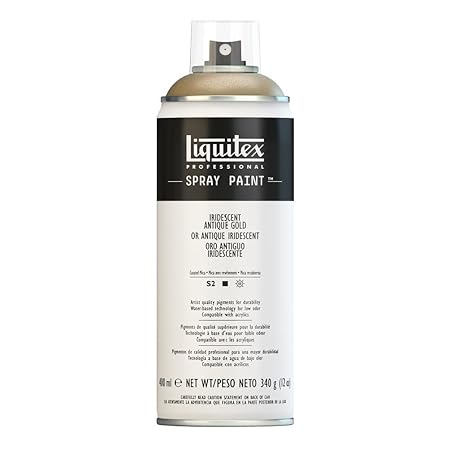 Liquitex Professional Spray Paint - Acrylfarbe, Farbspray auf Wasserbasis, lichtecht, 400 ml - Irisierendes Antik - Gold