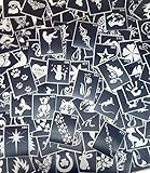 100 Three-layer Adhesive Stencils for Face Painting, Air Brushing or Glitter Tattoos!