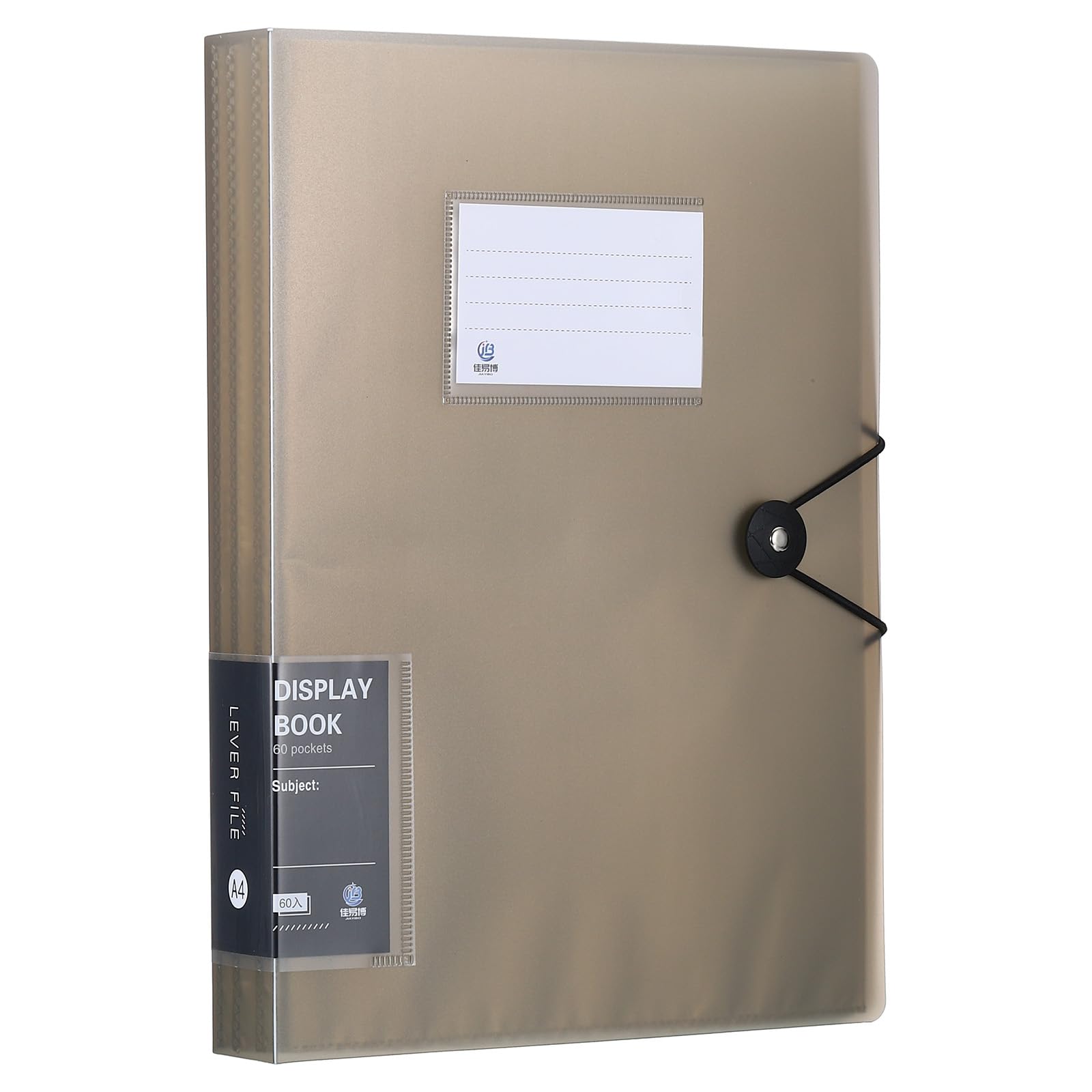 PATIKIL 8.5x11 Binders with Plastic Sleeve, 1 Pcs A4 Display 60 Pocket Portfolio Binder Folder Presentation Book with Clear Plastic Sheet Protector Sleeves for Artwork Documents,Black