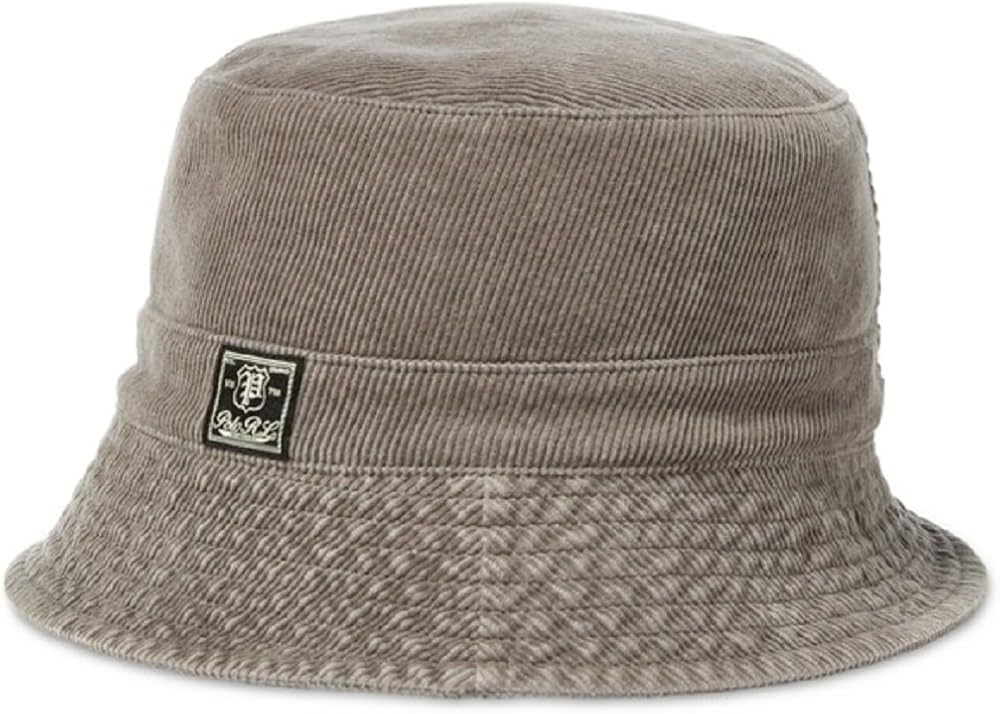 Polo Ralph Lauren Men's Corduroy Bucket Hat (L/XL, Loft Grey (9824