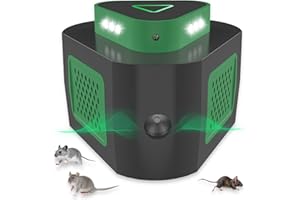 ZLIEATMP Ultrasonic Mouse Rodent Repellent Plug in, 360° Ultrasonic Repellent for Rodent, Ultrasonic Pest Repeller Indoor & 4 Modes Ultrasonic Mice Repellent Indoor Mouse Blocker for House Attic Garage