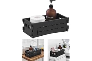 AOJEZOR Toilet Paper Storage: Small Bathroom Storage for Small Space - Matte Black Bathroom Organizer