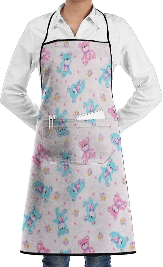 Amazon Co Jp ベア レディース エプロン お洒落れ エプロン キッチンファブリック ポケット付き 男女兼用 服 ファッション小物
