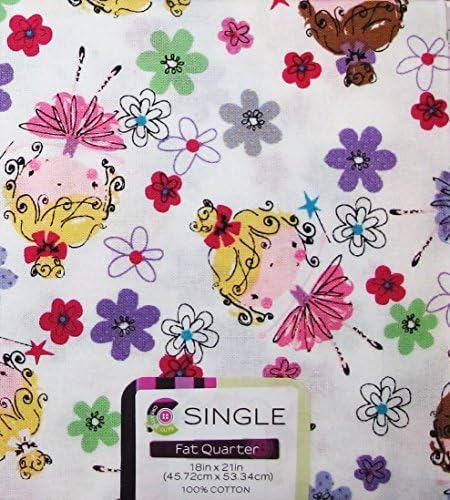 4 FAT QUARTERS BALLERINA GIRL FABRIC 100% ~ 1/4 YARD
