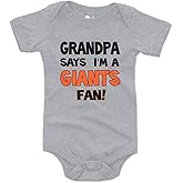 NanyCrafts Baby's Grandpa says I'm a Giants Baseball Fan bodysuit