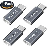 USB Type C Adapter, 4-Pack OneKer USB C to Micro USB Convert Connector Fast Charger for Samsung Galaxy S9 S8 Plus Note 8, Pixel 2 XL, LG V20 30 G5 G6, Nexus 5X 6P ,Nintendo Switch,HTC 10, LG G5,