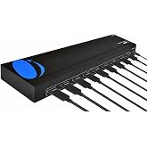 OREI HDMI Splitter 1 in 8 Out with up to 4K@30hz, EDID, 10.2Gbps | One Input To Eight Outputs HDMI Display Duplicate/Mirror - Powered Splitter for Full HD 1080P High Resolution 3D Support