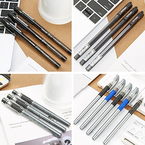 30-pack Gel Ink Rollerball Pens Black + Blue Gel Pens Medium Ballpoint Pens for Smooth Writing with Comfort Grip Model Random (30 mix model)