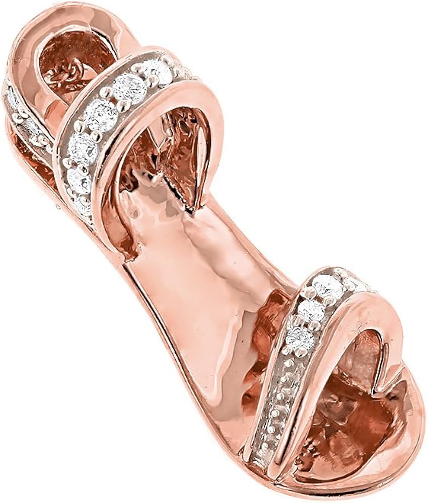 rose gold diamond shoes