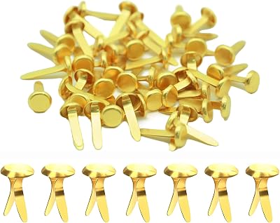 Siqian Split Pins Gold Pastel Mini Brads 50 Pcs Craft Pins DIY Scrapbooking