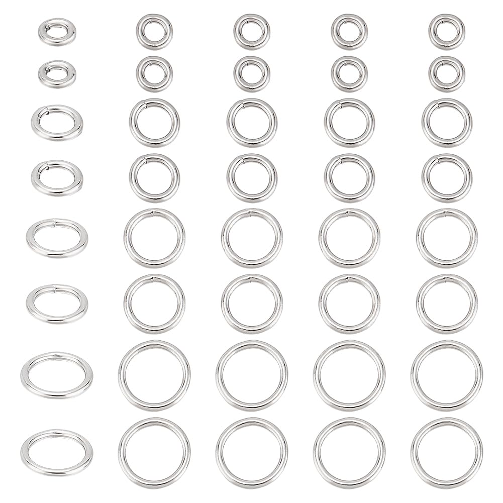 PH PandaHall 4 Sizes Jump Rings 925 Sterling Silver Closed O Rings 40pcs Open Jump Rings Connector Rings Split Rings Circle Clasp Chainmail Rings for Necklace Bracelet Jewellery Making 3/4/5/6 mm