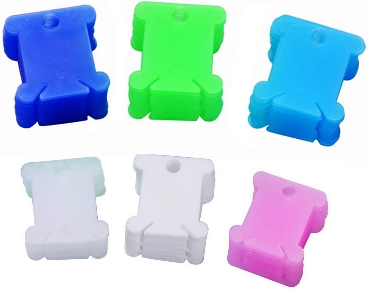 Farmunion Plastic Floss Bobbins Embroidery Thread Cards Cross Stitch Bobbin Thread Organizer 240pcs