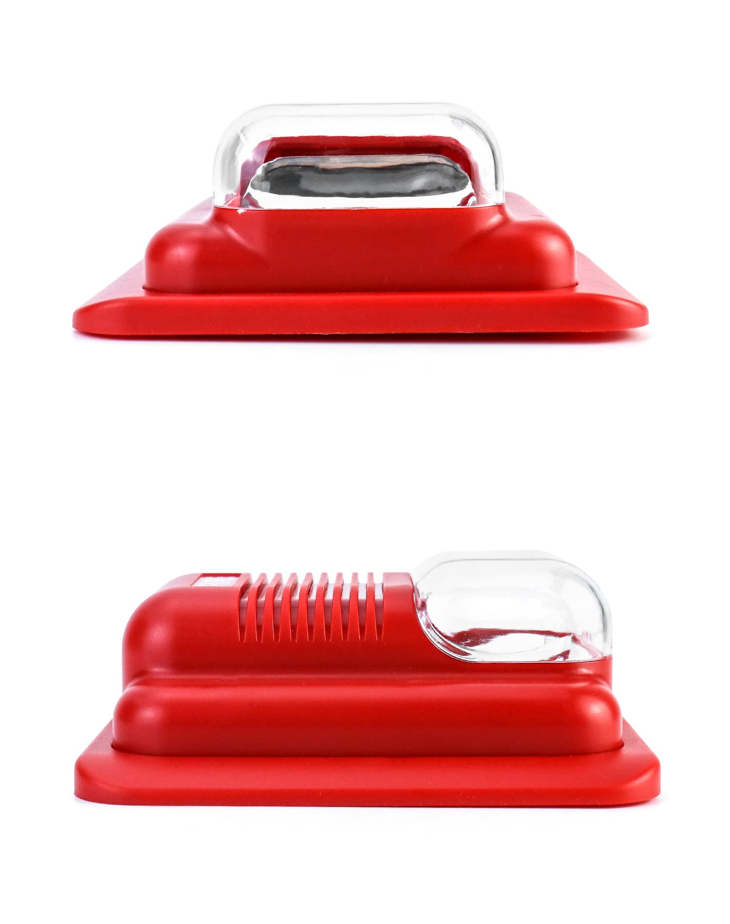 QWORK Fire Alarm, 12 / 24V DC Wired Sound and Light Fire Alarm Warning Strobe Siren Horn, Security System Sensor