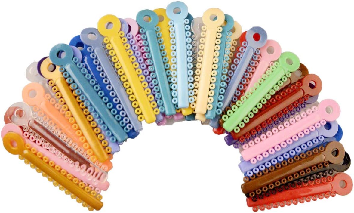 Sold Out!Pack of 40 Multicolored Dental Orthodontic Ligature Ties Dental Rubber Bands for Orthodontic Consumable Dental Treatment