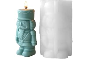 Candles Molds, Christmas Candle Molds, Nutcracker Christmas Silicone, 4.7x2.6in Festive Candle for Winter
