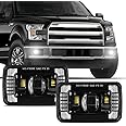 4X4FLSTC LED Fog Lights Kit Compatible with Ford F150 2015 2016 2017 2018 2019 2020 Replacement Bumper Driving lights Assembly DOT Approved 1 Pair - Black
