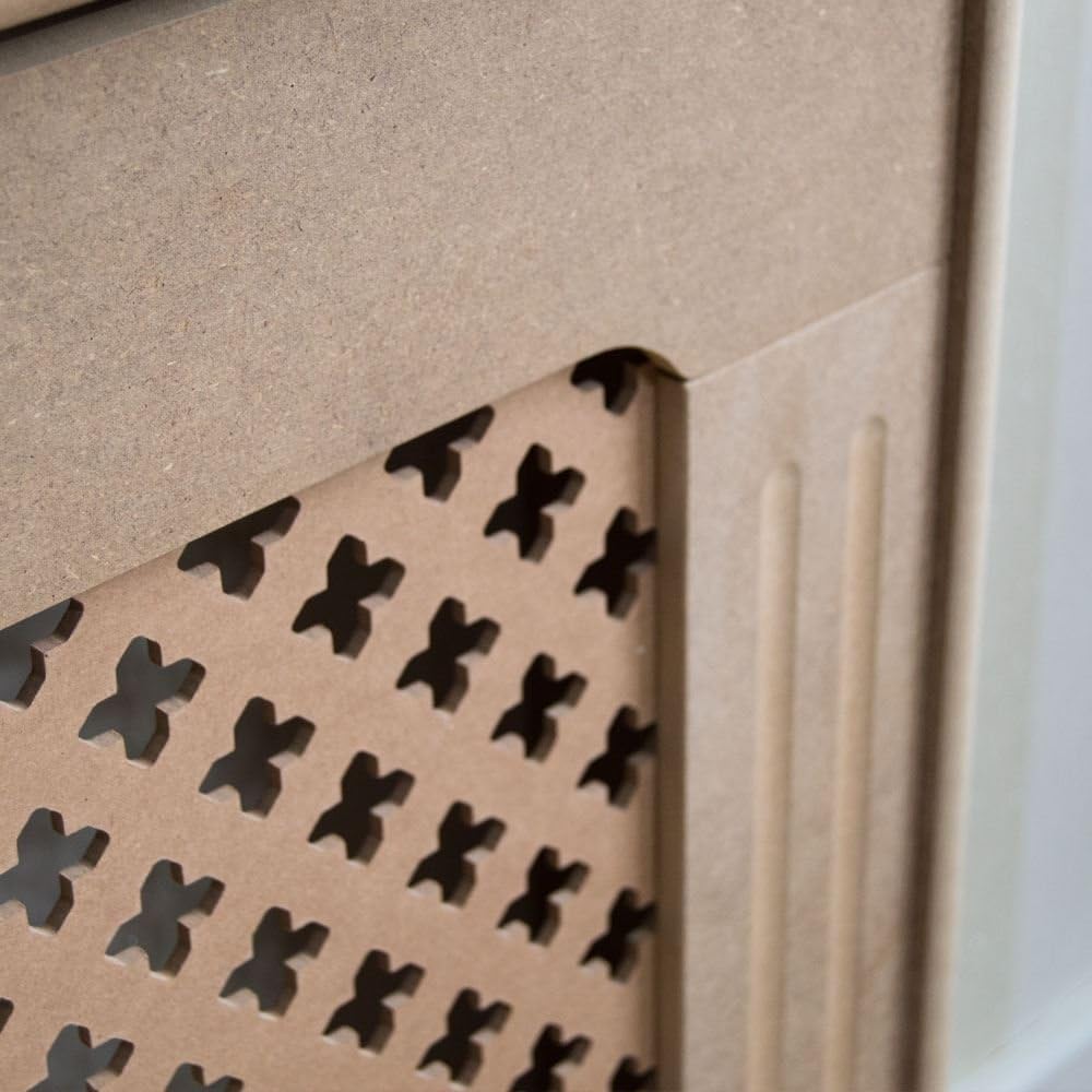 Vida Designs Oxford Radiator Cover Unfinished, Extra Large, Traditional Cross Pattern Design For Optimal Heat Circulation - Image 3