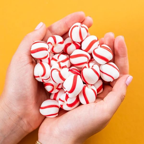BRACH’S BOBS SWEET STRIPES SOFT PEPPERMINT CANDY, 160 INDIVIDUALLY-WRAPPED PIECES, 28 OUNCE JAR