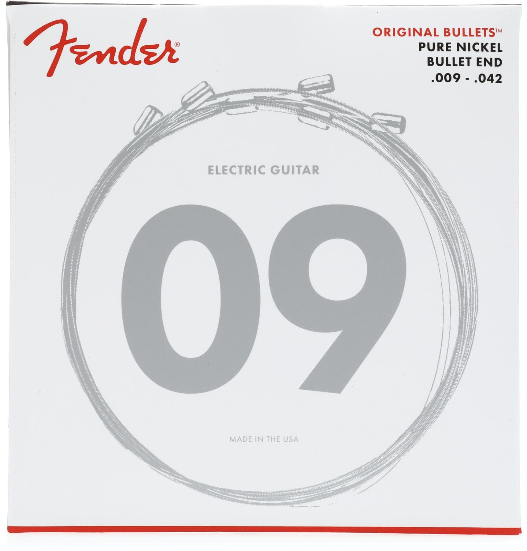 Fender Pure Nickel original Bullets guitar strings - 9-42