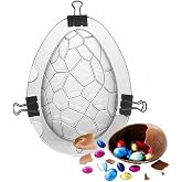 MoldFun Giant Surprise Toy Egg Maker - Easter Egg Mold, Dinosaur Polycarbonate Plastic Mould for Chocolate, Jello, Soap, Bath Bomb, Lotion Bar, Clay, Plaster, Cake Decorating Tool