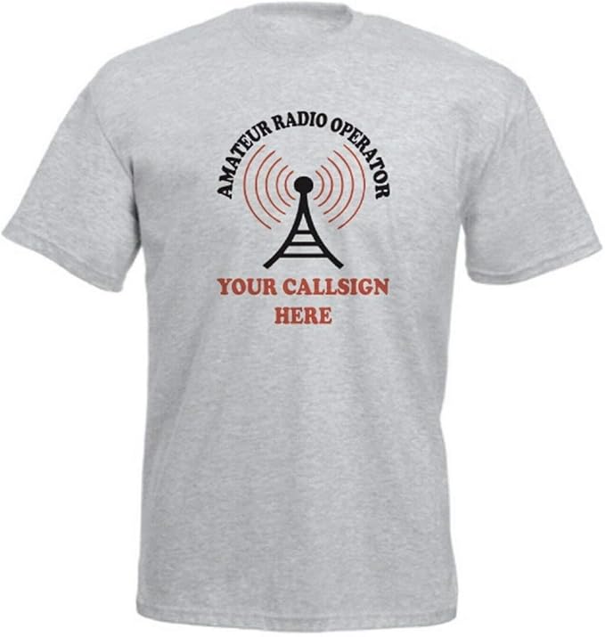 Amateur Ham Radio Callsign Antenna Mens s New Tops tee T Shirt Size 8