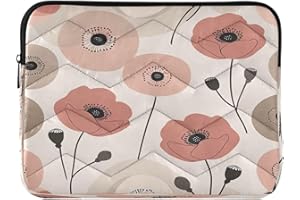 Kigai Boho Poppy Laptop Sleeve Bag for 15-16 inch Notebook Shockproof Protective Laptop Case Portable Computer Carrying Cover