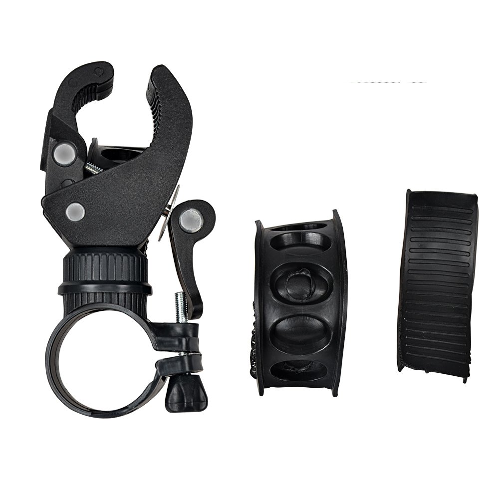 MyArmor Universal Bike Torch Clip Bicycle Cycling Handlebar / Front Rear Wheel Bar / Front Light Bracket Flashlight Holder Stand