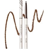 CLIO Sharp So Simple Waterproof Pencil Liner, 2mm Ultra-Slim Thin Precision Tip, Tug Free Glide, Smudge Proof Long Wear Formula, Safe for Sensitive Eyes, Easy Control For Daily Makeup (002 Brown)