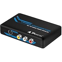 Portta PETCSHP 3 RCA Composite S-Video R/L Audio to HDMI Converter Upscaler 720p/1080p