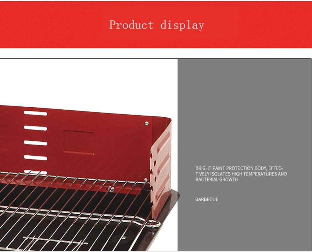 review ZJJ& BBQ Barbecue Grill Home Simple BBQ Grill Outdoor Camping Multi-Person Wood Charcoal Grill