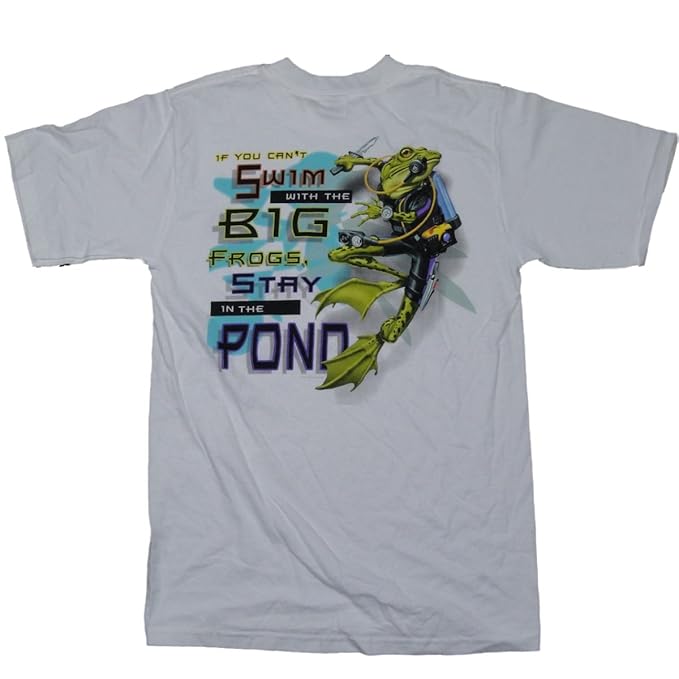 Amphibious Outfitters Big Frog Scuba Dive Tee Shirt Small