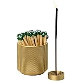 Match Holder with Striker - with Bonus Incense Holder - 100% Solid Brass Match Striker and Holder - A Modern Décor Match Cloc