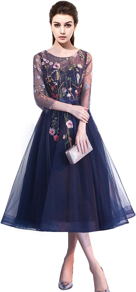 YSMeiWomen's Backless Long 3D Flower Prom Party Gown