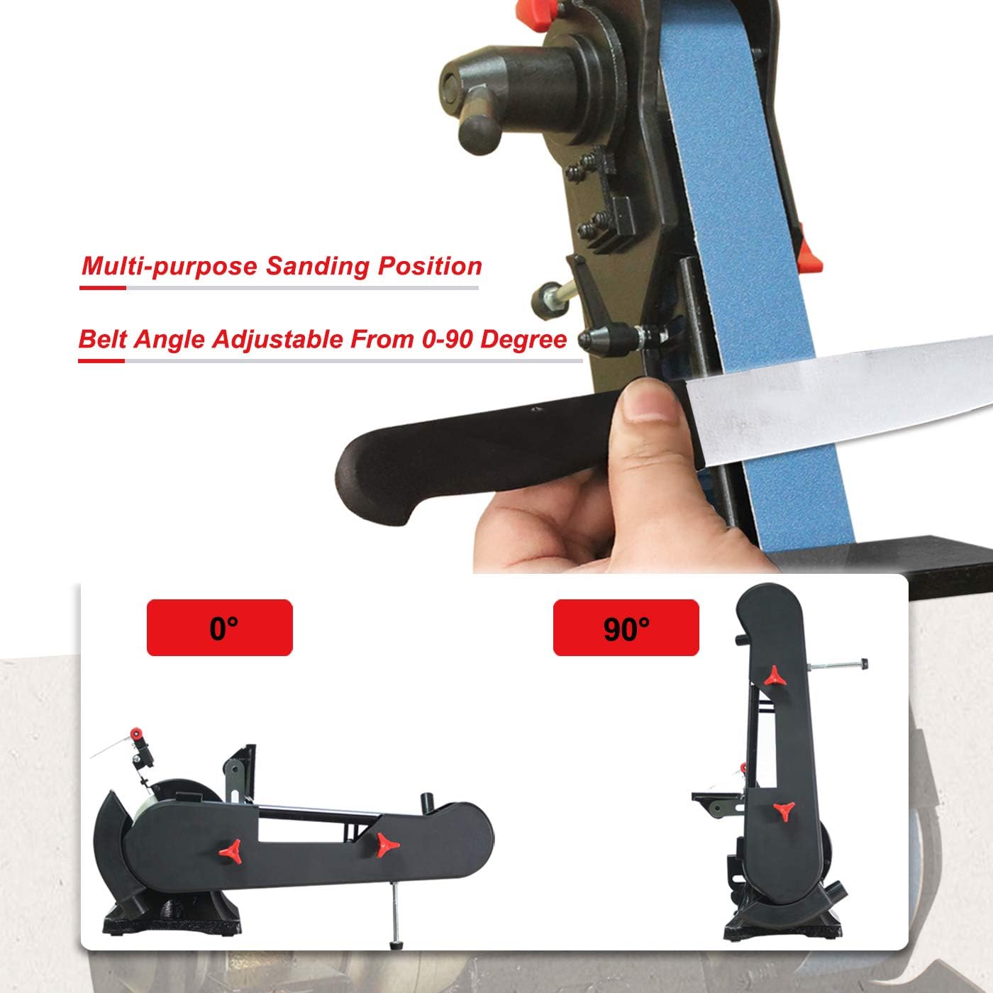Bucktool Combo 2" x 42" Belt Sander 6" Bench Grinder, Knife Sharpener BG2600 - - 