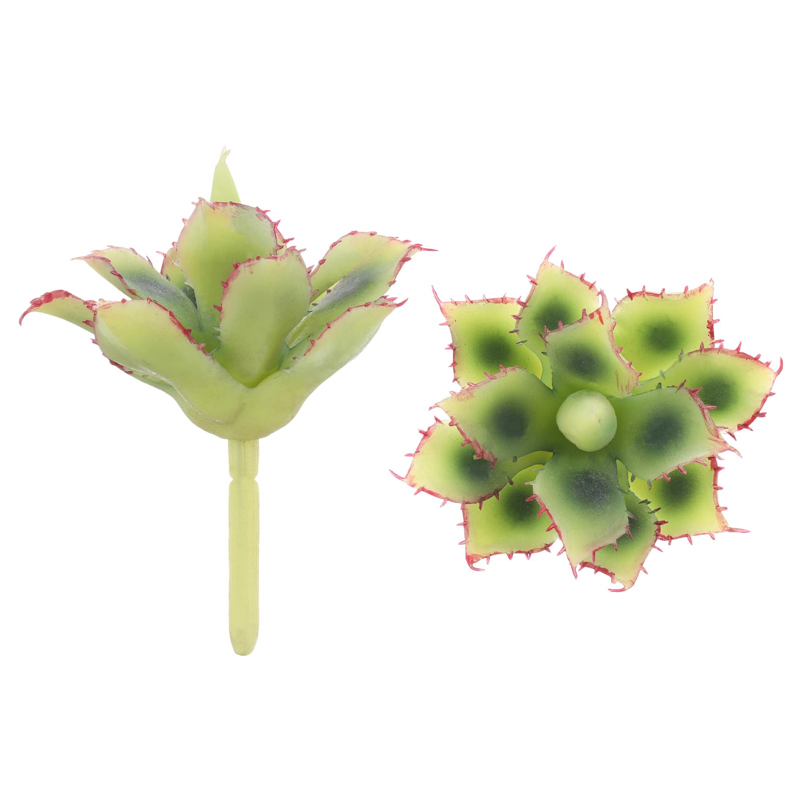 PATIKIL Artificial Succulents, 2Pcs 5.9inch Artificial Succulents Plant Fake Faux Flower for Garden Home Desk Decorations Arrangement DIY Craft, Green