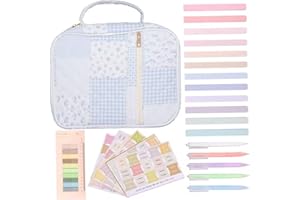 Bible Cover Case for Women, 22.6x29cm Large Bible Cover with Tabs, Pens, Sticky Notes, Highlighters & Study Kit, Quilted Bibl