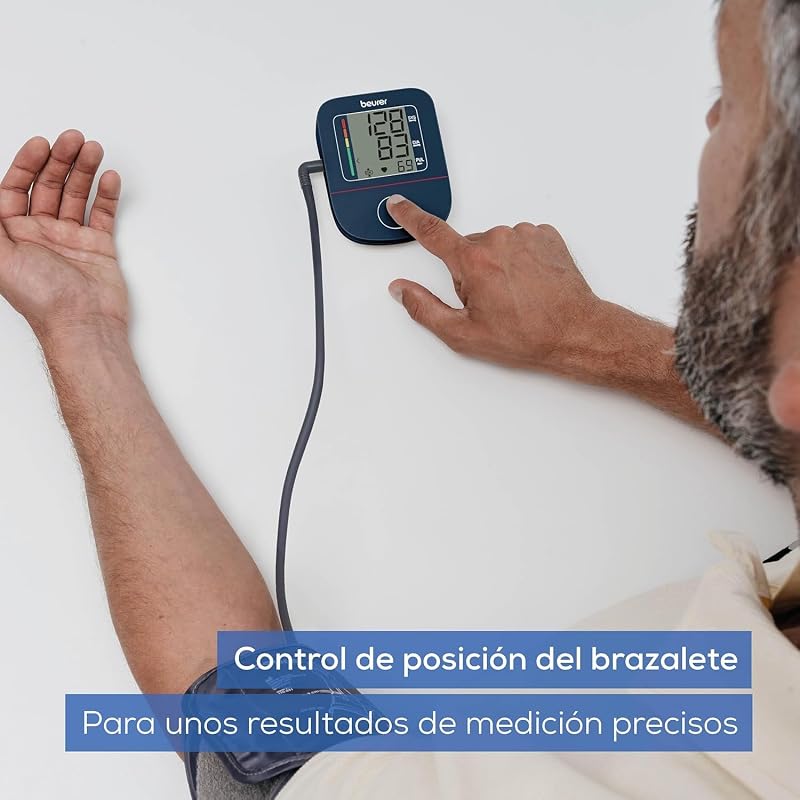 BM 25 Tensiómetro de brazo, operación sencilla con un botón, medición precisa, detección de arritmias, con puerto USB-C, brazalete para 22-42 cm, transferencia de datos a Apple Health y más