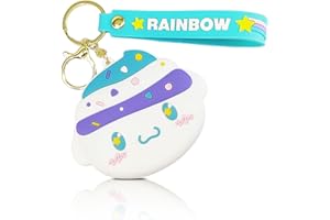 WSHLLLFC Kawaii Coin Bag Coin Pouch Keychain Cartoon Animal Silicone Coin Purse Cute Coin Pouch Accessories for Girls Handbag Car Pendants (A)