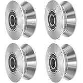 Sliding Gate Wheel Stainless Steel V Groove Wheel Heavy Duty Conveyor Rollers Industrial Caster Ball Bearing Pulley Rolling Gate Hardware Kit for Garage Door Machinery