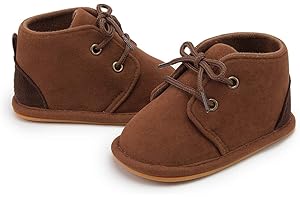 HsdsBebe Baby Boys Girls Oxford Shoes PU Leather Soft Rubber Sole Sneakers Anti-Slip Toddler Ankle Boots Infant Walking Shoes Moccasins