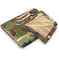 HQ ISSUE 6' x 8' Camo Canvas Tarp Heavy-Duty Multipurpose for Hunting, Camping, Cars 6' x 8'