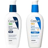 CeraVe Skin Care Set, PM Facial Lotion + AM Face Lotion with SPF 50 | CeraVe 3oz PM Facial Lotion + 3oz Facial Lotion SPF 50, Face Moisturizer &amp; Skin Care Travel Set with Hyaluronic Acid