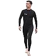 Layatone Womens 3mm Shorty Neoprene Wetsuit, Mens Full Body Front Zipper Wet Suits for Diving,Snorkeling Surfing Swimming