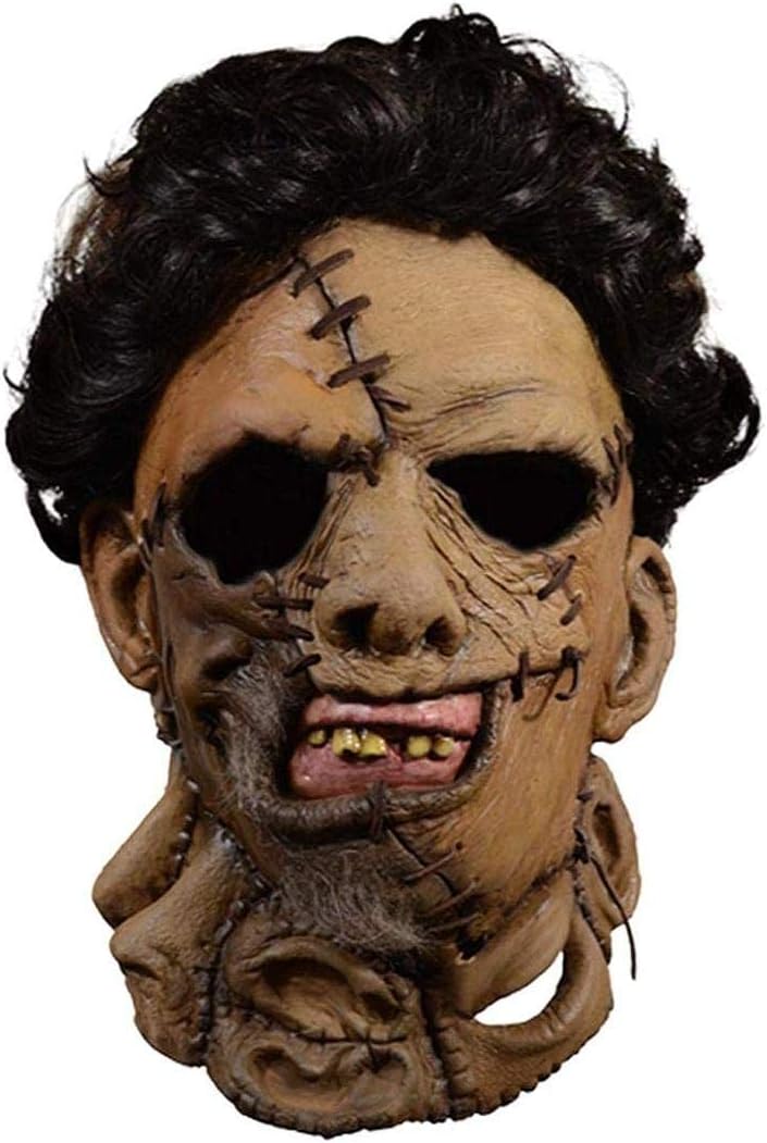 Trick Or Treat Studios Texas Chainsaw Massacre 2 Deluxe Leather Face Mask Standard, Multicolour