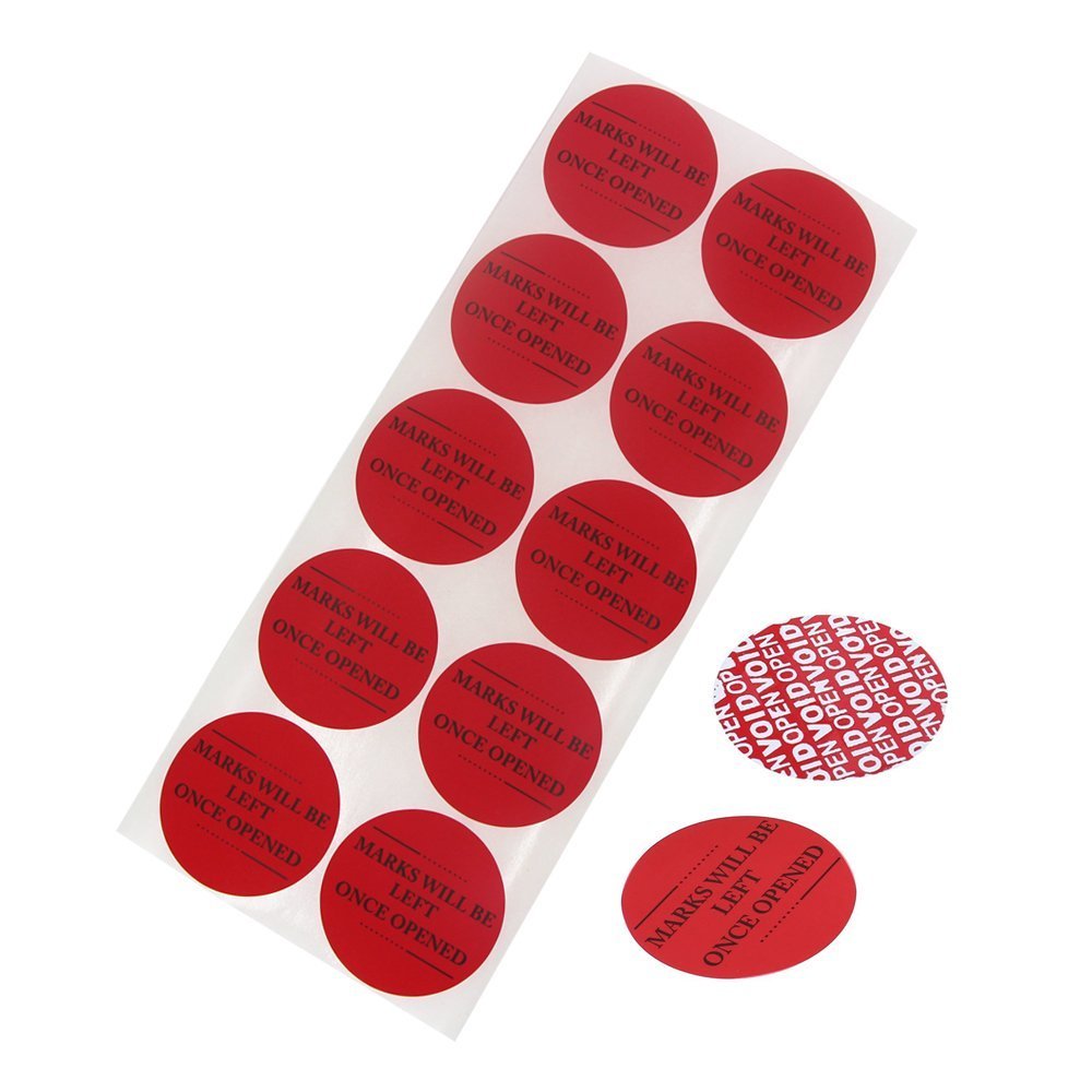 100pcs Tamper Evident Security Tape Stickers Resistant Safety Prevent Opened Warranty Void Labels Seals(Diameter 5cm Mark in The Item) — image 1