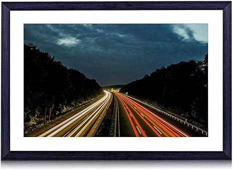 Amazon Co Jp 70cmx50cm 木製の黒色のフォトフレーム 道路の夜の信号 壁掛け 壁飾り 壁ポスター おしゃれ ウォールアート アートパネル 壁の絵 インテリア絵画 額縁 部屋飾り 装飾画 ホーム キッチン
