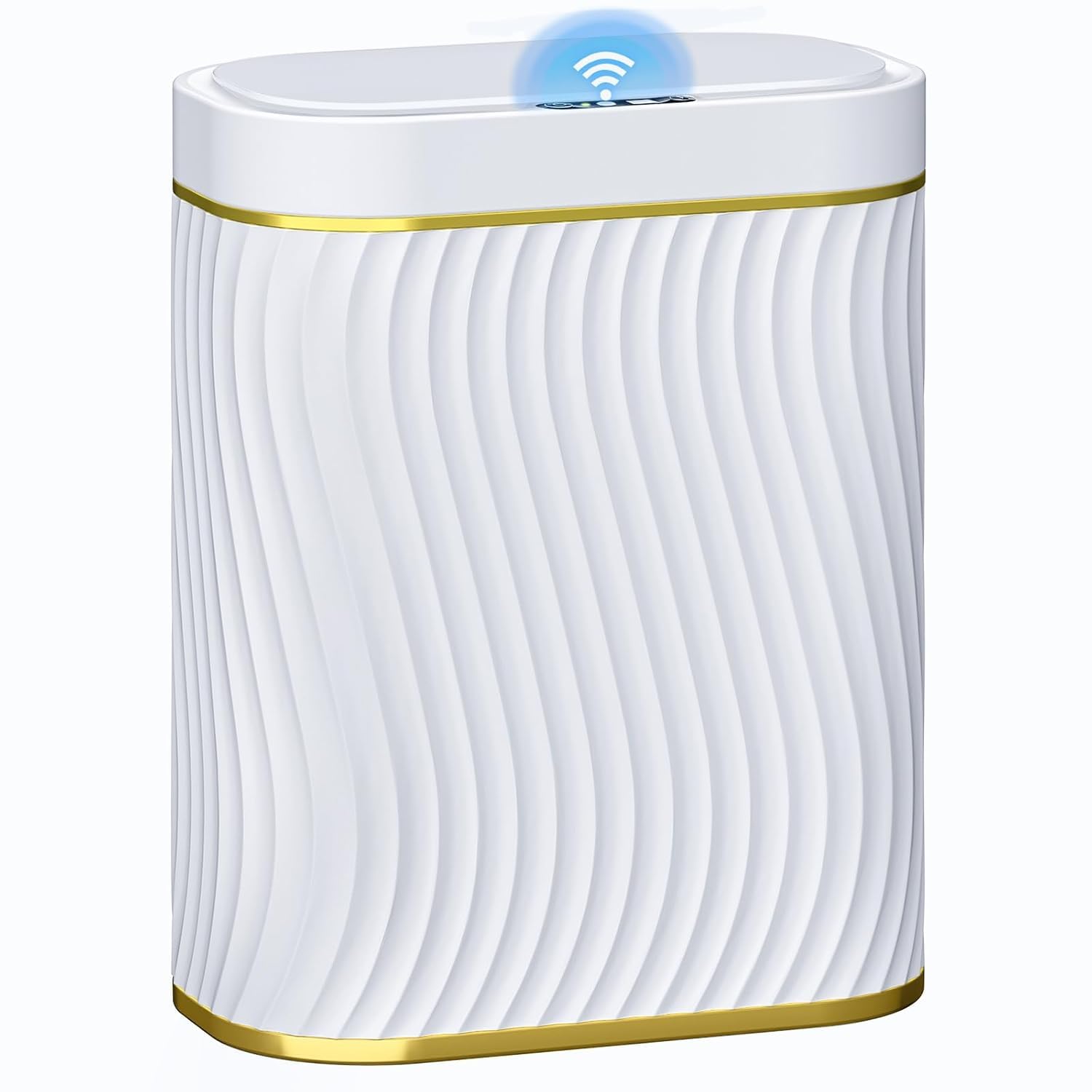 Photo 1 of steo spce Automatic Motion Sensor Bathroom Small Trash Can with Lid, 2.6 Gallon Touchless Slim Garbage Can, Smart Waterproof Trash Bin for Bedroom, Restroom, Living Room, Office