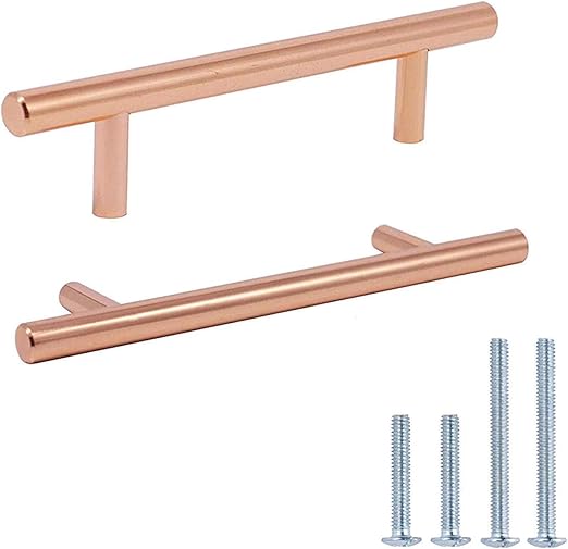12 Pack Brushed Rose Gold Cabinet Handles 3 1 2 Inch Drawer Pulls