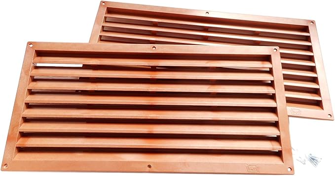 Amazon ライク P C ドア用ガラリ 190 400 2枚一組 発泡茶 ドア用金物